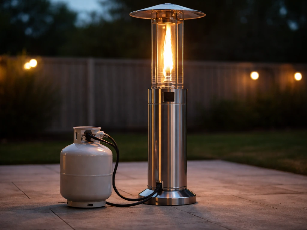 how much propane do patio heaters use