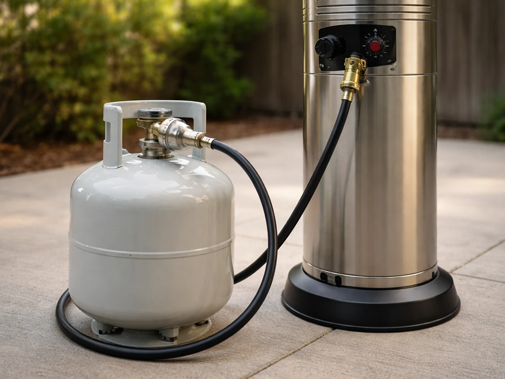 how to connect patio heater to gas bottle